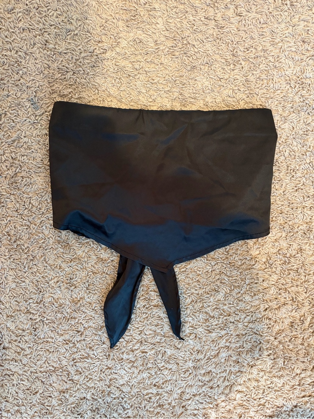Black Bandeau Tie-Bie Top